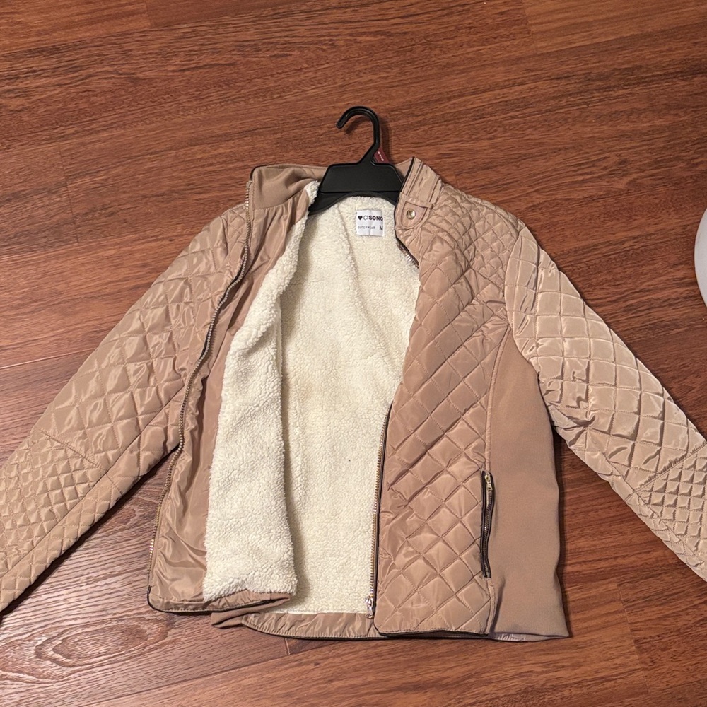Quilted Tan Winter Jacket
